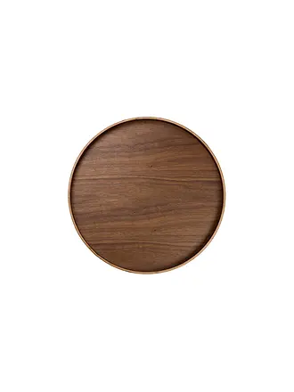 ASA SELECTION | Plateau sur pied rond 40cm NOYER marron | 
